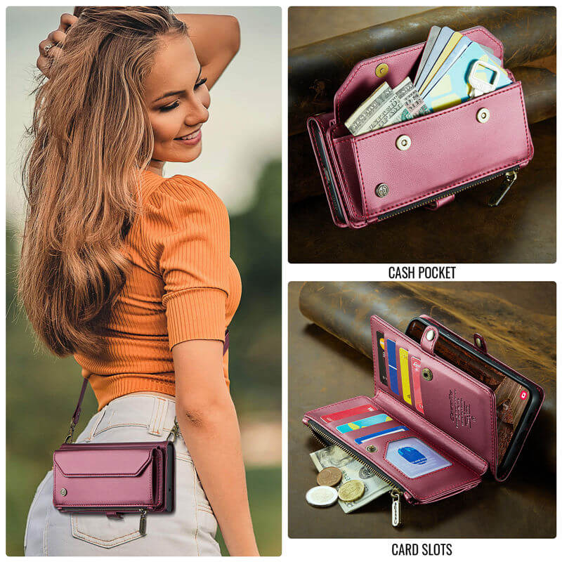 CaseMe Samsung Galaxy A57 Wallet RFID Blocking Crossbody Phone Case