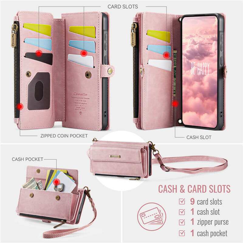 CaseMe Samsung Galaxy A57 Crossbody Wallet Case