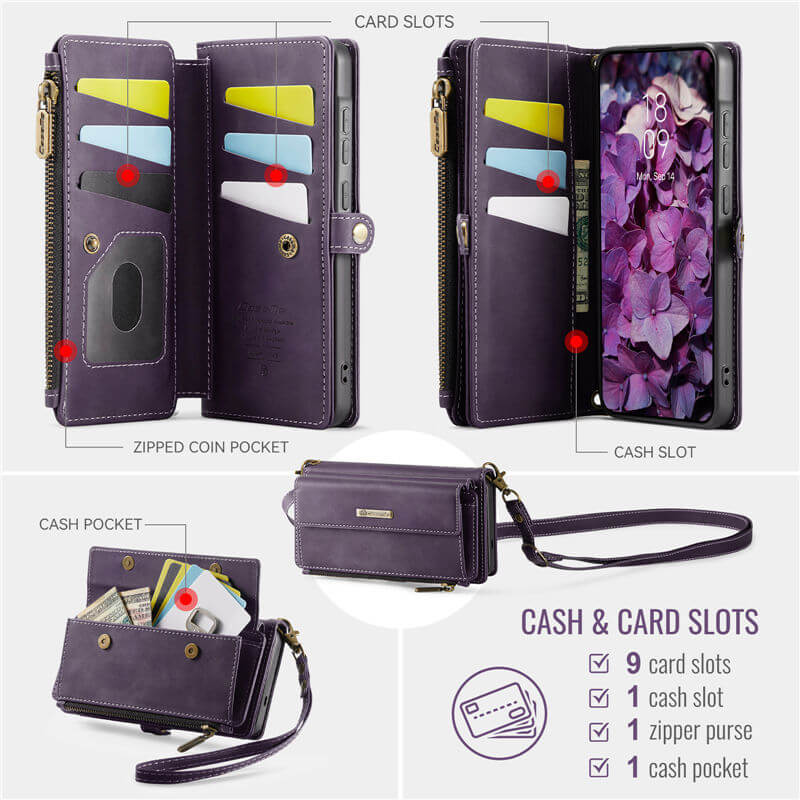 CaseMe Samsung Galaxy A57 Crossbody Wallet Case