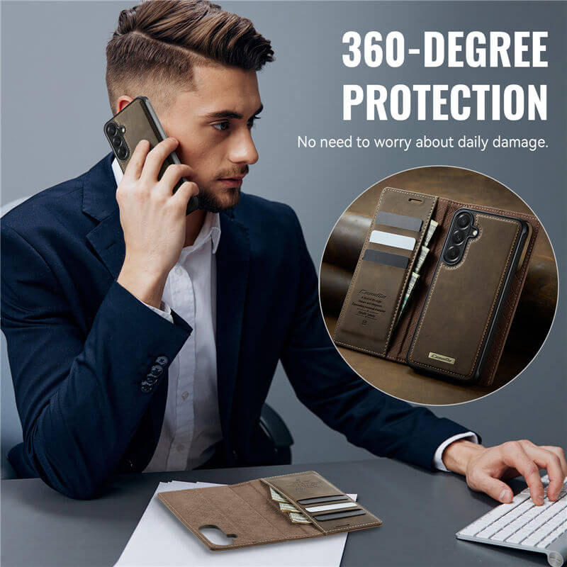 CaseMe Samsung Galaxy A57 2-in-1 Magnetic Wallet Case