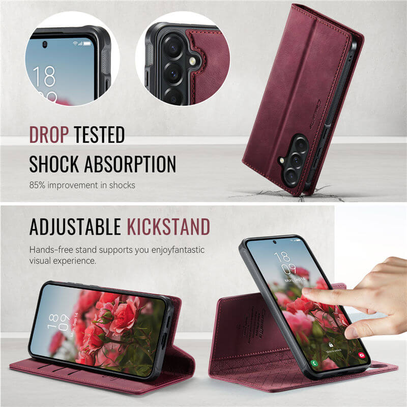 CaseMe Samsung Galaxy A57 2-in-1 Magnetic Wallet Case