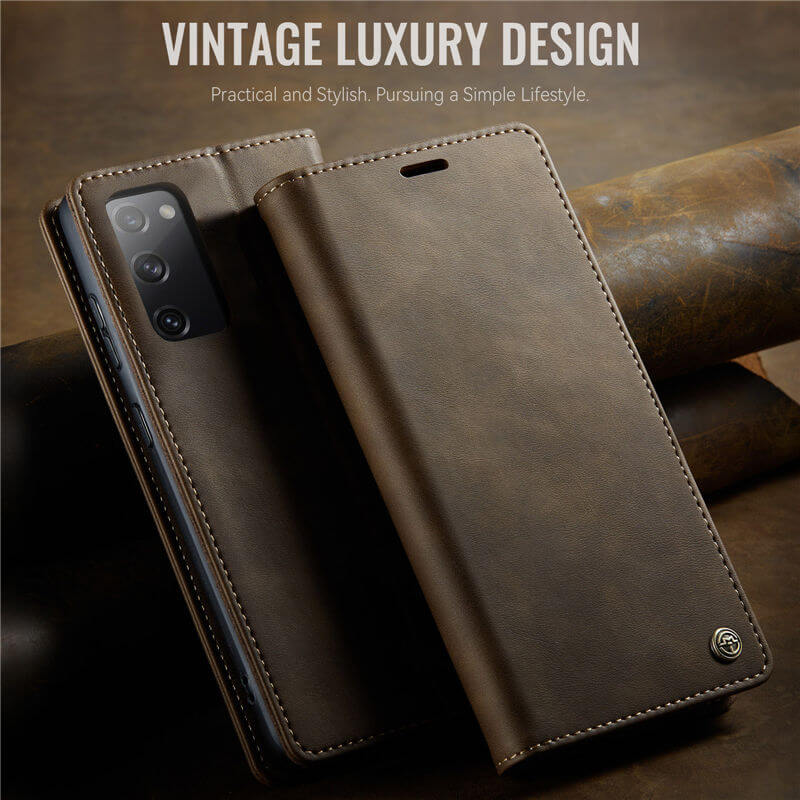 CaseMe Samsung Galaxy S20 FE Magnetic Wallet Case with RFID Blocking