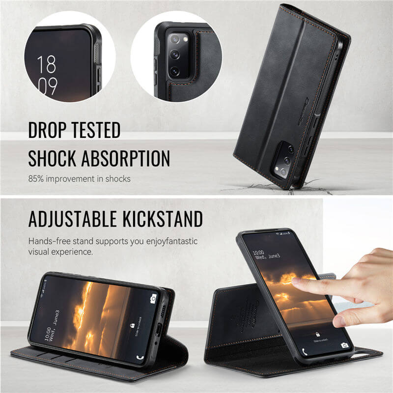CaseMe Samsung Galaxy S20 FE 2-in-1 Magnetic Wallet Case