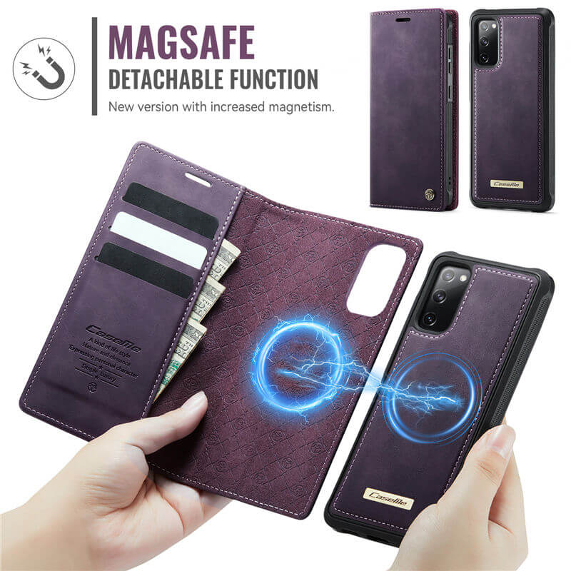 CaseMe Samsung Galaxy S20 FE 2-in-1 Magnetic Wallet Case