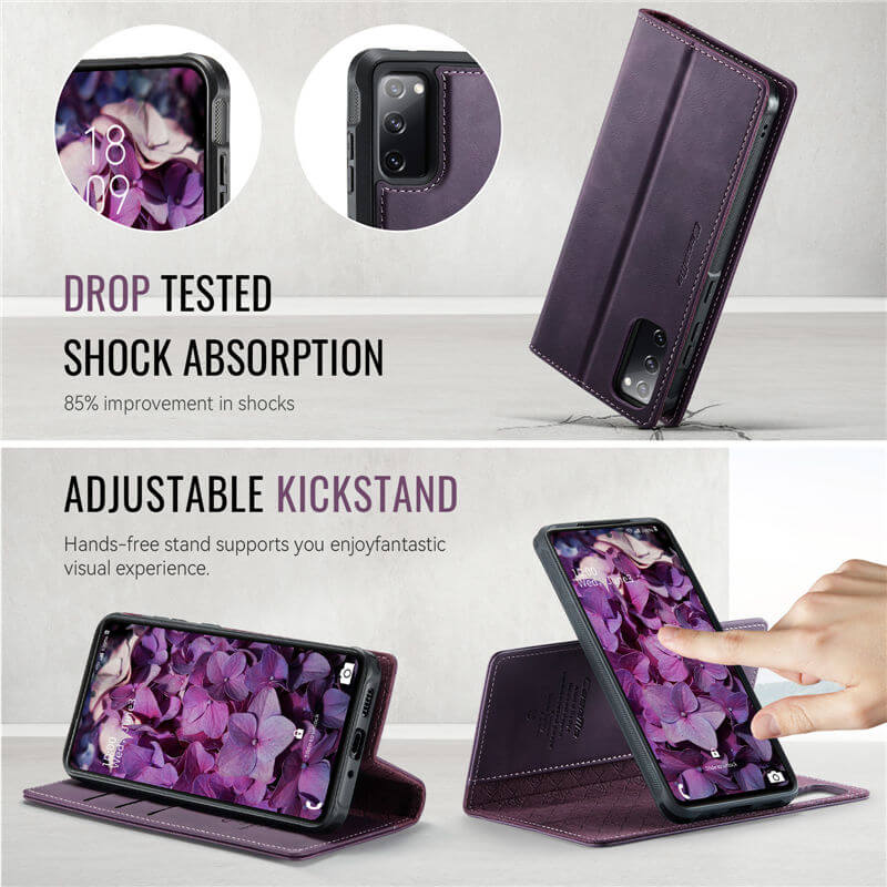 CaseMe Samsung Galaxy S20 FE 2-in-1 Magnetic Wallet Case