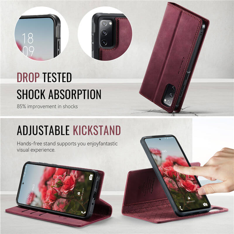 CaseMe Samsung Galaxy S20 FE 2-in-1 Magnetic Wallet Case