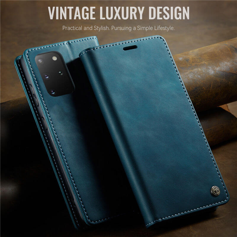 CaseMe Samsung Galaxy S20 Plus Magnetic Wallet Case with RFID Blocking