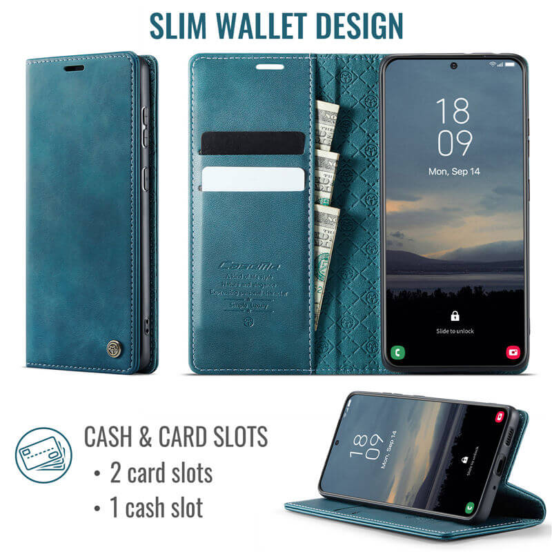 CaseMe Samsung Galaxy S20 Plus Magnetic Wallet Case with RFID Blocking