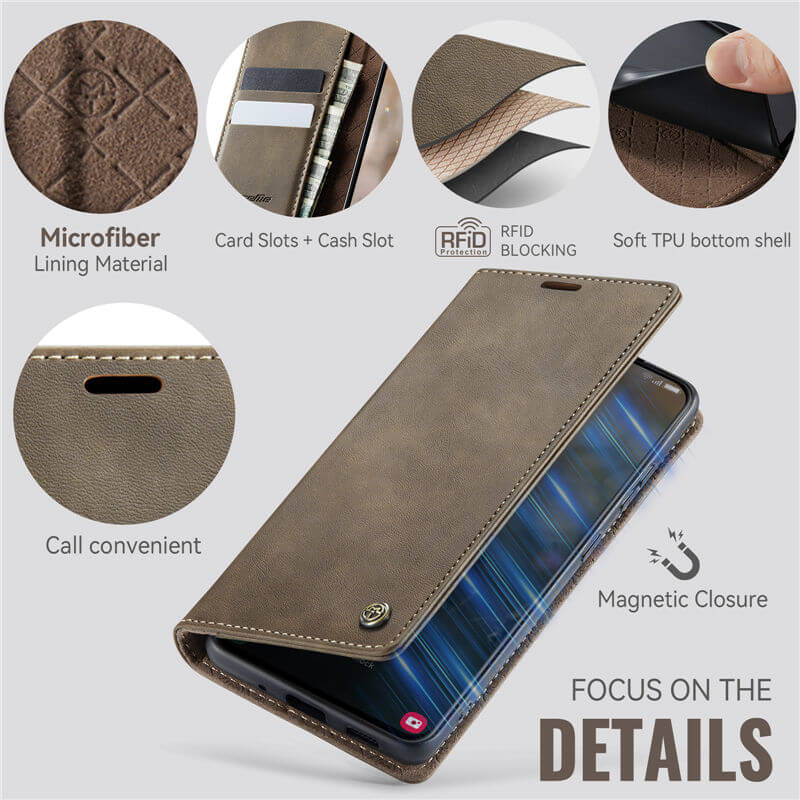 CaseMe Samsung Galaxy S20 Plus Magnetic Wallet Case with RFID Blocking