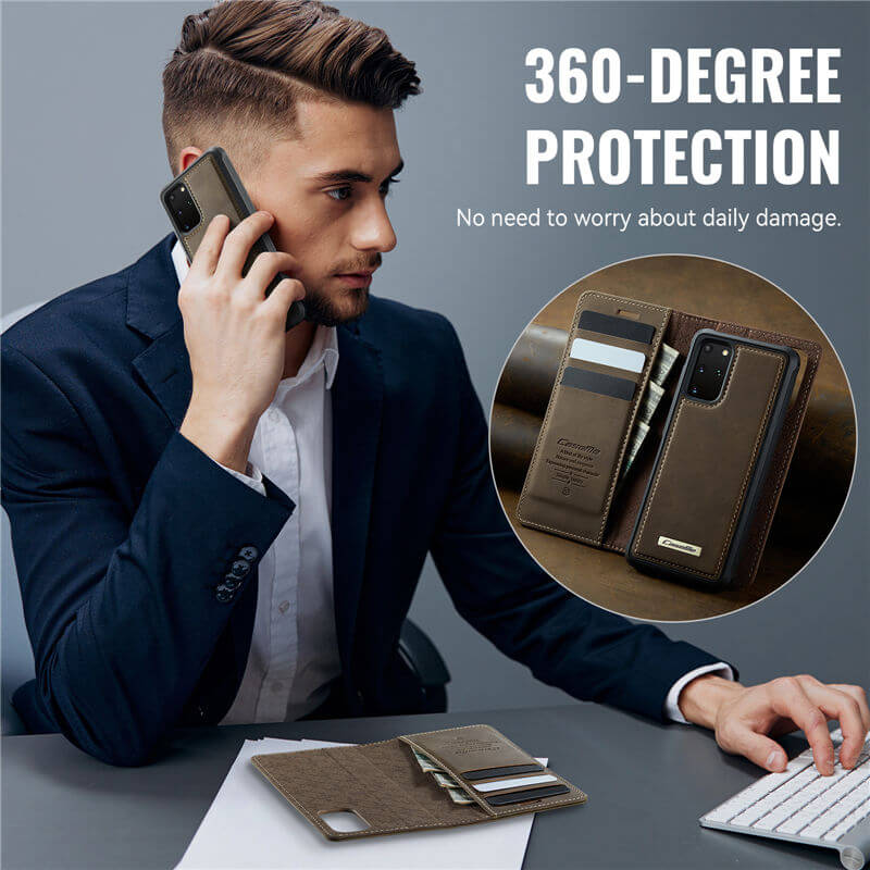 CaseMe Samsung Galaxy S20 Plus 2-in-1 Magnetic Wallet Case