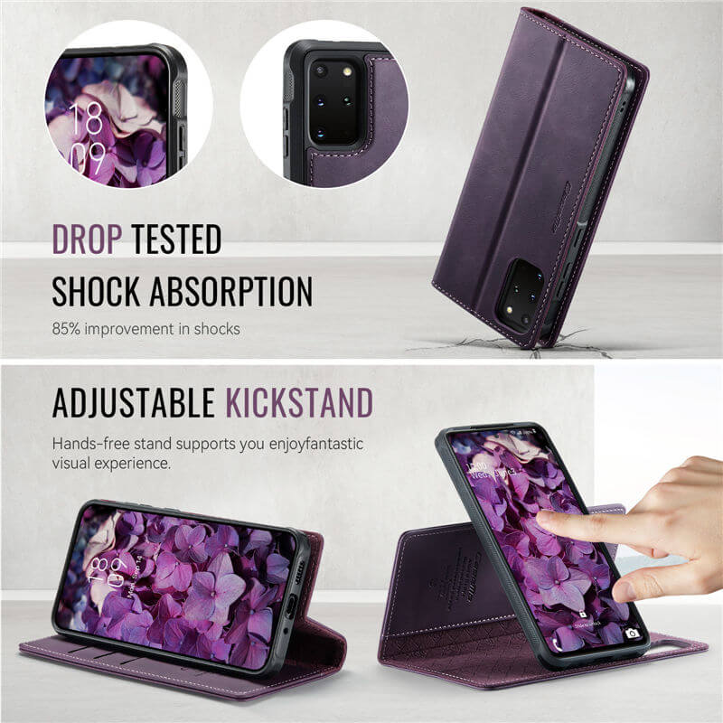 CaseMe Samsung Galaxy S20 Plus 2-in-1 Magnetic Wallet Case