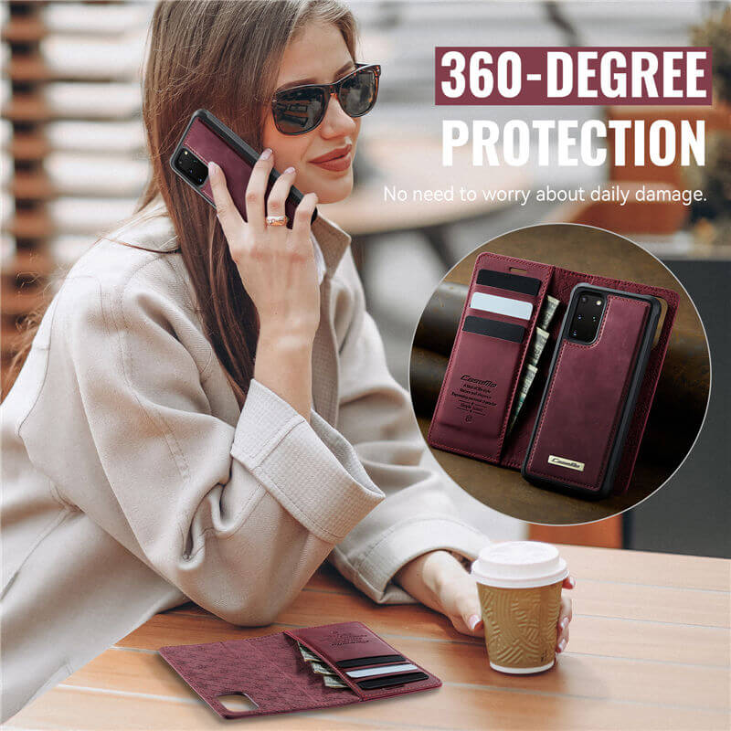 CaseMe Samsung Galaxy S20 Plus 2-in-1 Magnetic Wallet Case