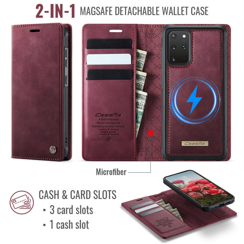 CaseMe Samsung Galaxy S20 Plus 2-in-1 Magnetic Wallet Case