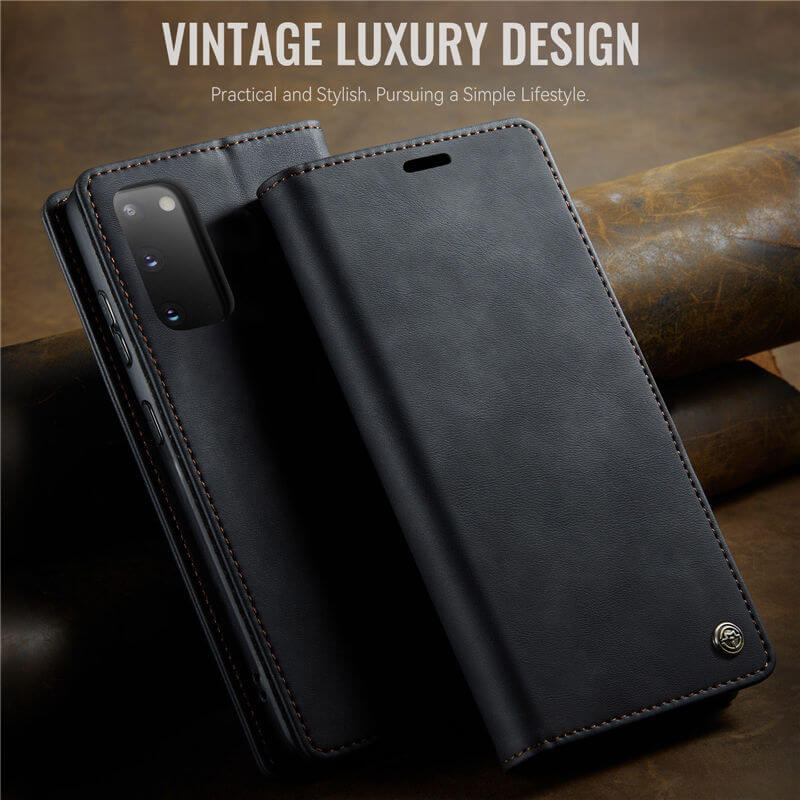 CaseMe Samsung Galaxy S20 Magnetic Wallet Case with RFID Blocking