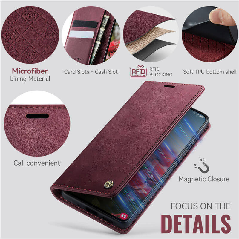 CaseMe Samsung Galaxy S20 Magnetic Wallet Case with RFID Blocking