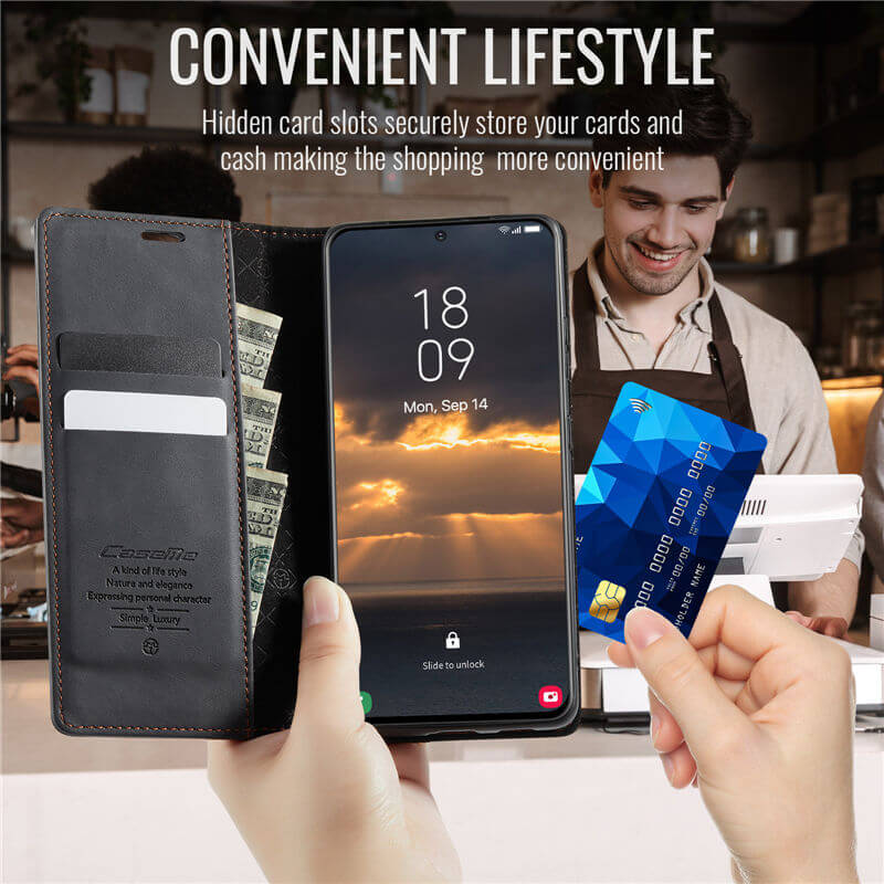 CaseMe Samsung Galaxy S20 Ultra Magnetic Wallet Case with RFID Blocking
