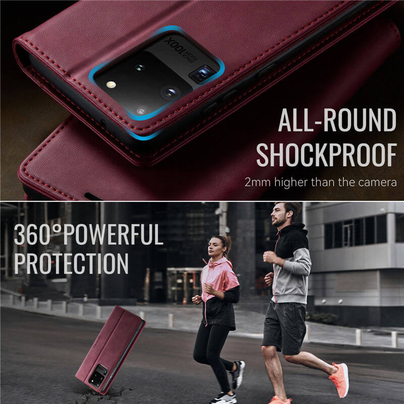 CaseMe Samsung Galaxy S20 Ultra Magnetic Wallet Case with RFID Blocking