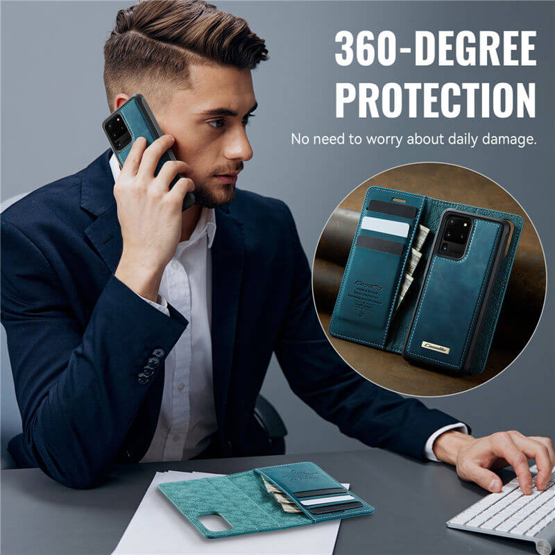 CaseMe Samsung Galaxy S20 Ultra 2-in-1 Magnetic Wallet Case