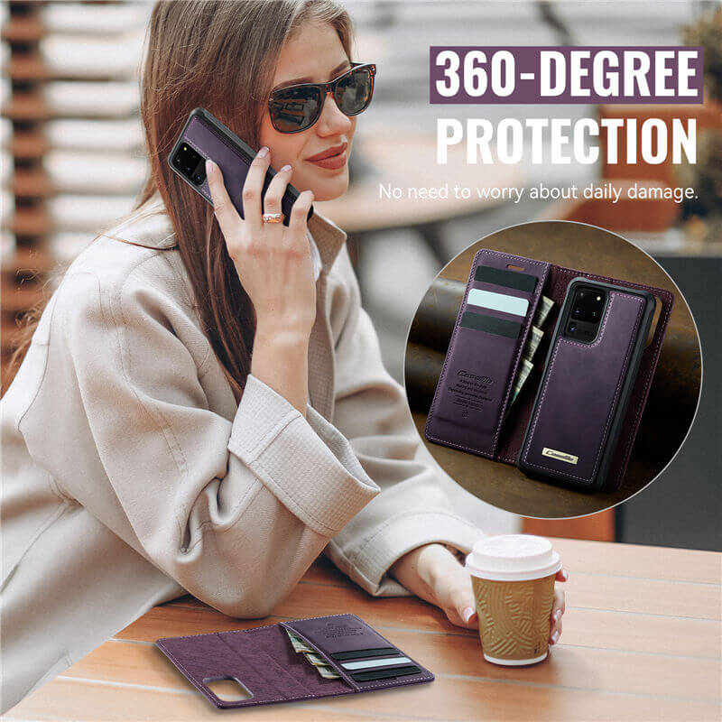 CaseMe Samsung Galaxy S20 Ultra 2-in-1 Magnetic Wallet Case