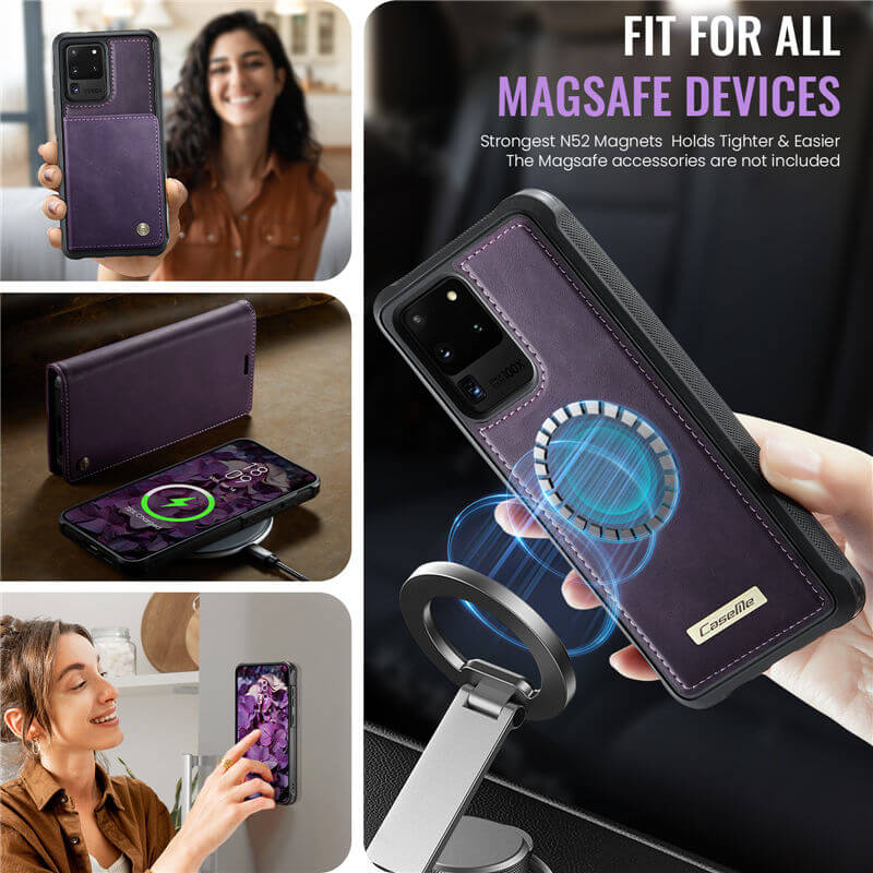 CaseMe Samsung Galaxy S20 Ultra 2-in-1 Magnetic Wallet Case