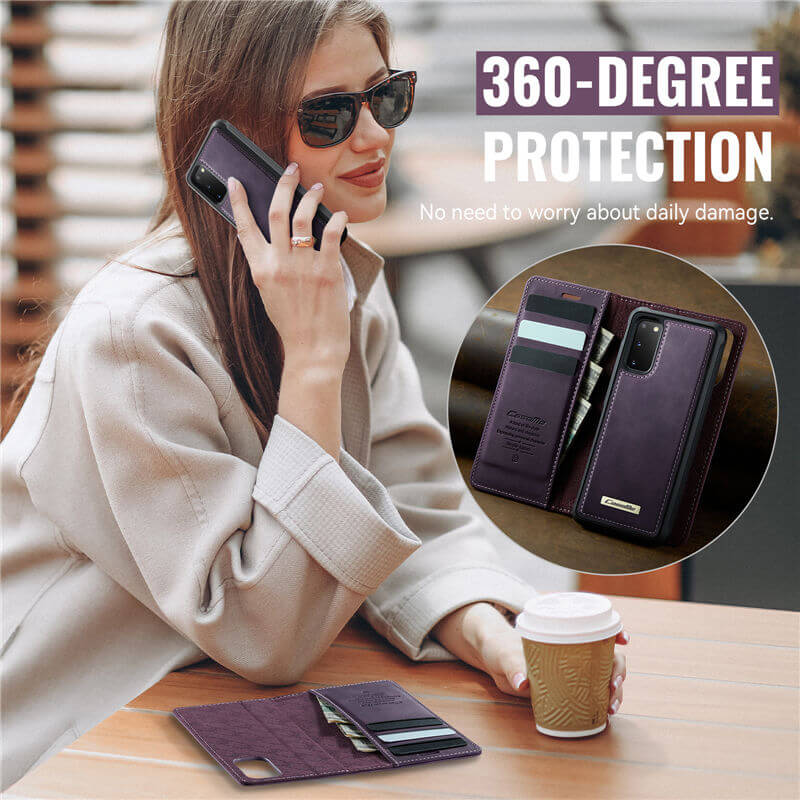 CaseMe Samsung Galaxy S20 2-in-1 Magnetic Wallet Case