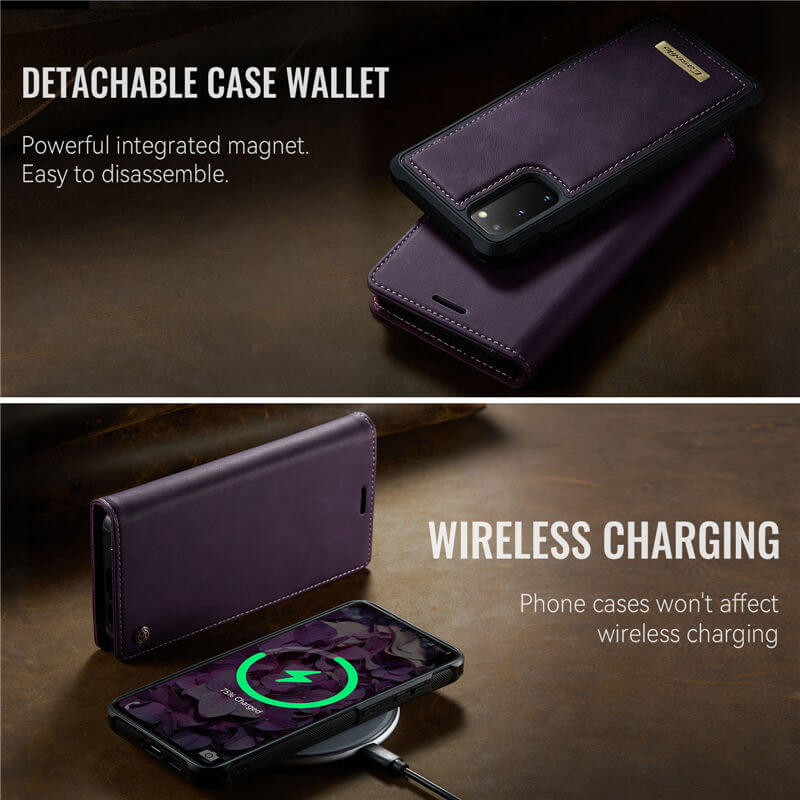 CaseMe Samsung Galaxy S20 2-in-1 Magnetic Wallet Case