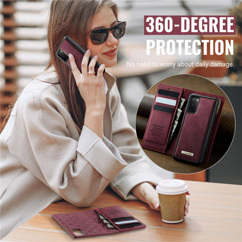 CaseMe Samsung Galaxy S20 2-in-1 Magnetic Wallet Case