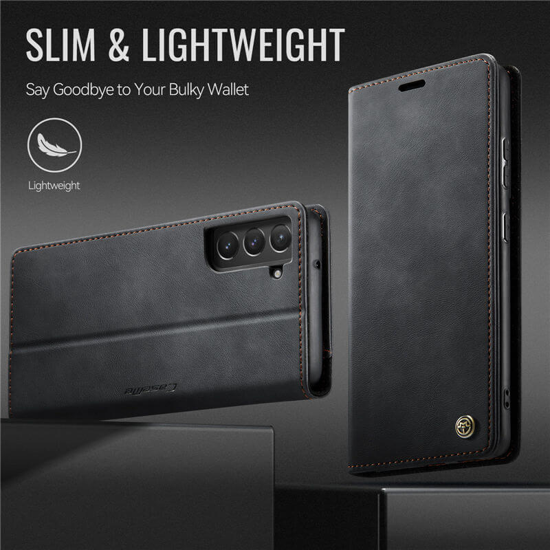 CaseMe Samsung Galaxy S21 FE Magnetic Wallet Case with RFID Blocking