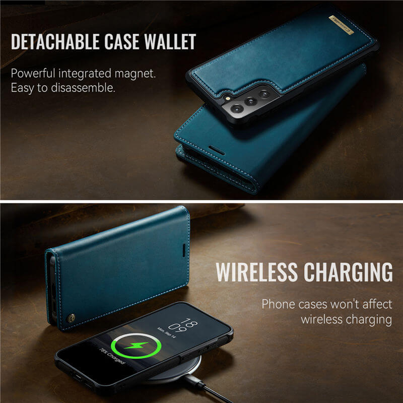 CaseMe Samsung Galaxy S21 FE 2-in-1 Magnetic Wallet Case
