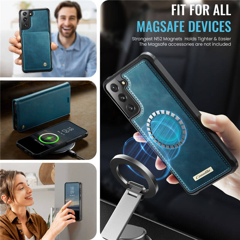 CaseMe Samsung Galaxy S21 FE 2-in-1 Magnetic Wallet Case
