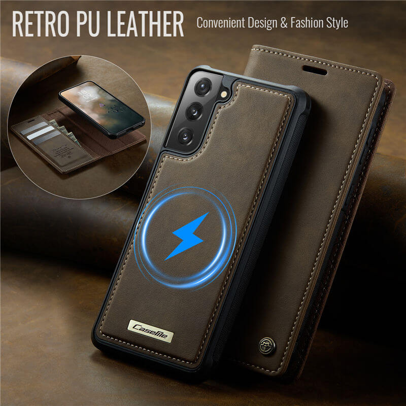 CaseMe Samsung Galaxy S21 FE 2-in-1 Magnetic Wallet Case