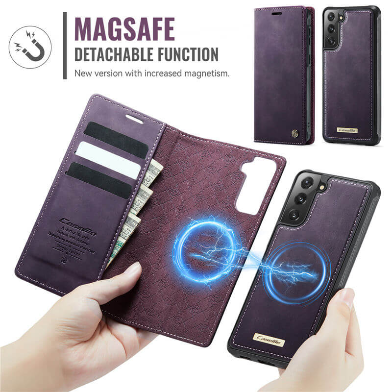 CaseMe Samsung Galaxy S21 FE 2-in-1 Magnetic Wallet Case