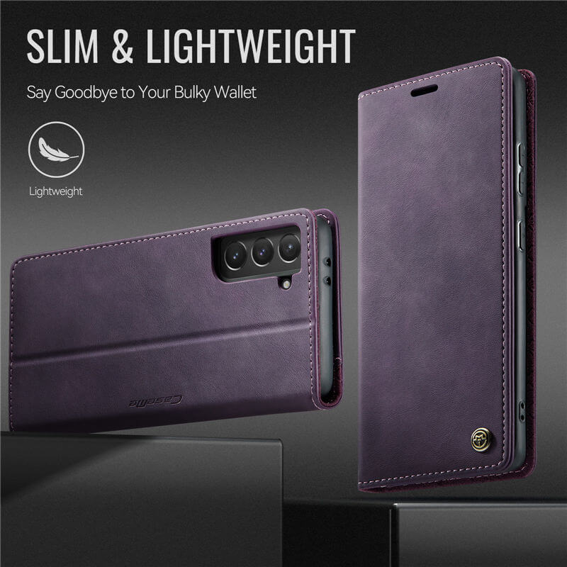CaseMe Samsung Galaxy S21 Plus Magnetic Wallet Case with RFID Blocking