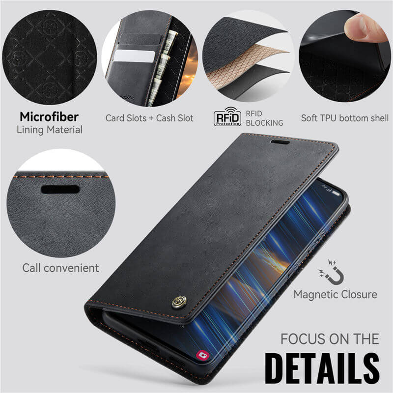 CaseMe Samsung Galaxy S21 Ultra Magnetic Wallet Case with RFID Blocking