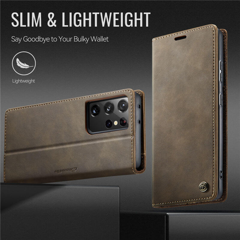 CaseMe Samsung Galaxy S21 Ultra Magnetic Wallet Case with RFID Blocking