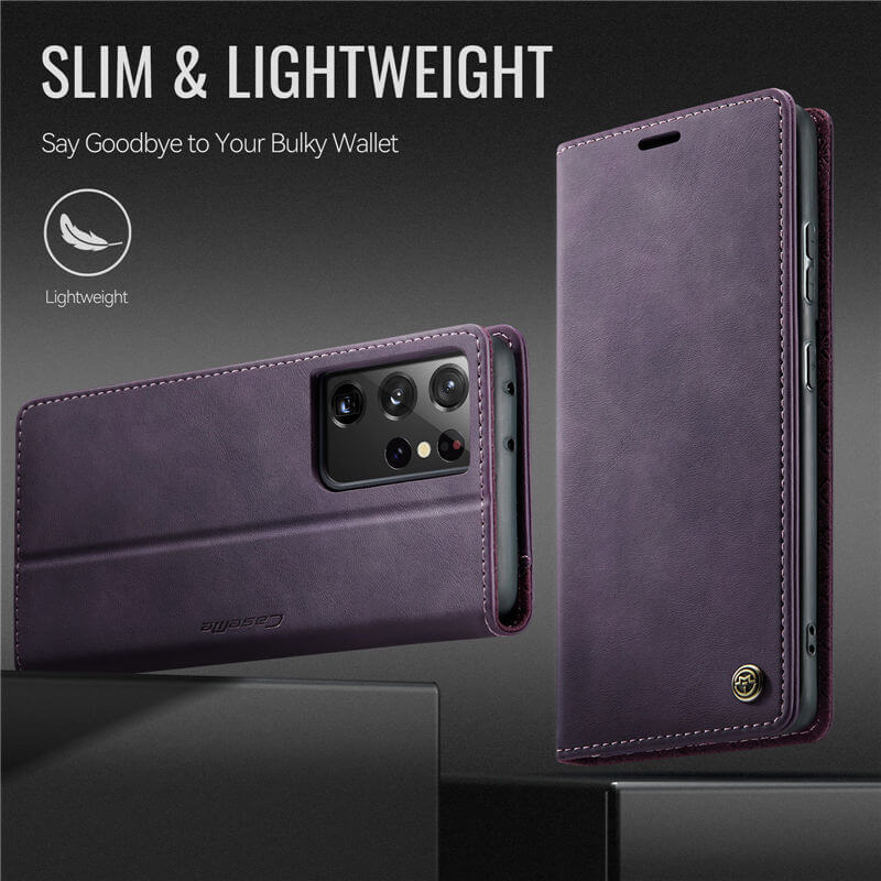 CaseMe Samsung Galaxy S21 Ultra Magnetic Wallet Case with RFID Blocking