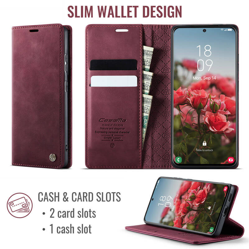 CaseMe Samsung Galaxy S21 Ultra Magnetic Wallet Case with RFID Blocking