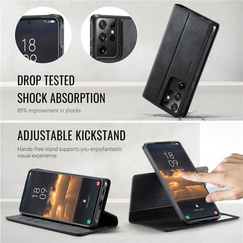 CaseMe Samsung Galaxy S21 Ultra 2-in-1 Magnetic Wallet Case