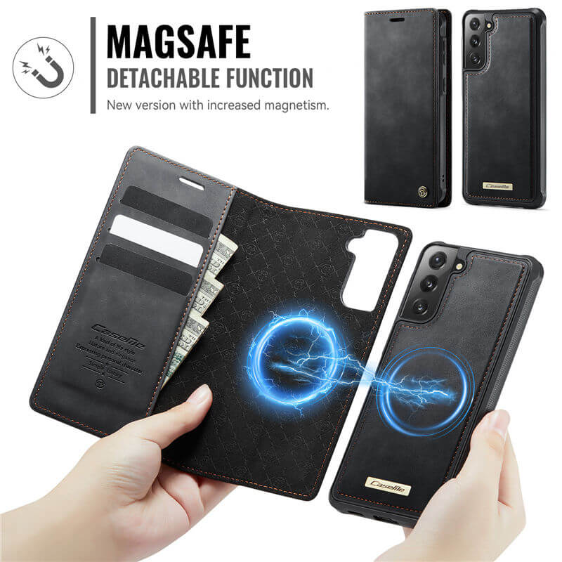 CaseMe Samsung Galaxy S21 2-in-1 Magnetic Wallet Case