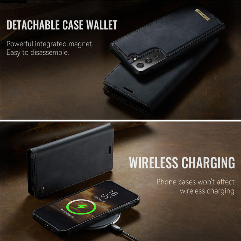 CaseMe Samsung Galaxy S21 2-in-1 Magnetic Wallet Case