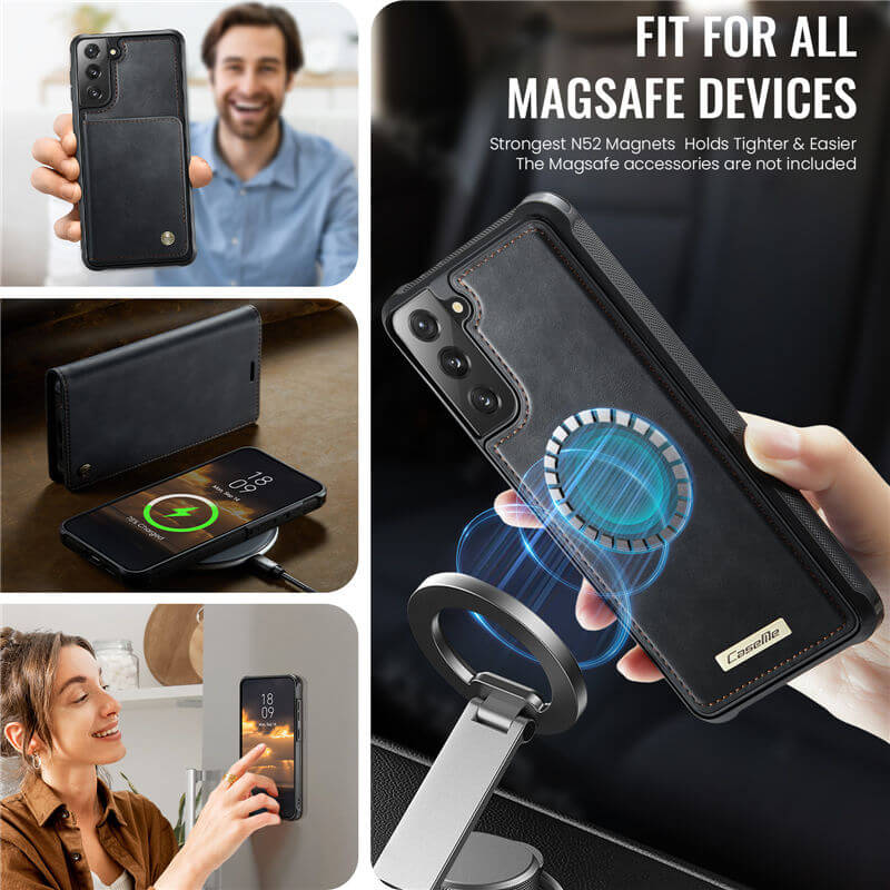 CaseMe Samsung Galaxy S21 2-in-1 Magnetic Wallet Case