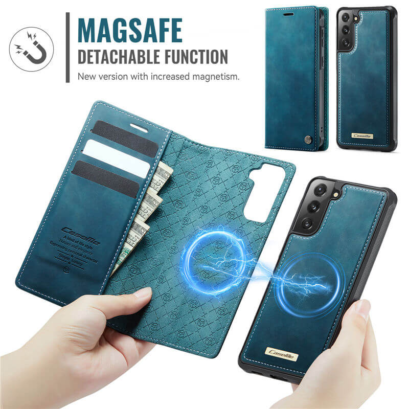 CaseMe Samsung Galaxy S21 Plus 2-in-1 Magnetic Wallet Case