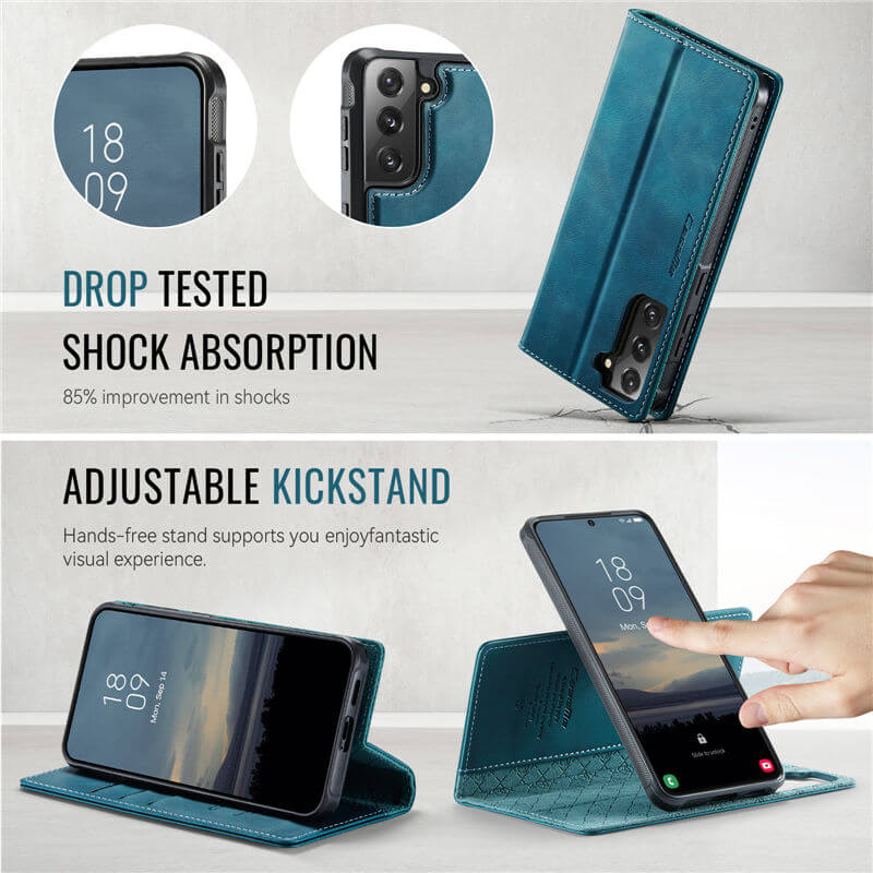 CaseMe Samsung Galaxy S21 Plus 2-in-1 Magnetic Wallet Case