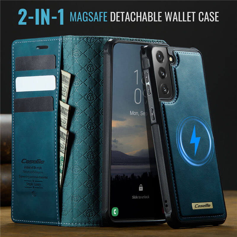 CaseMe Samsung Galaxy S21 Plus 2-in-1 Magnetic Wallet Case