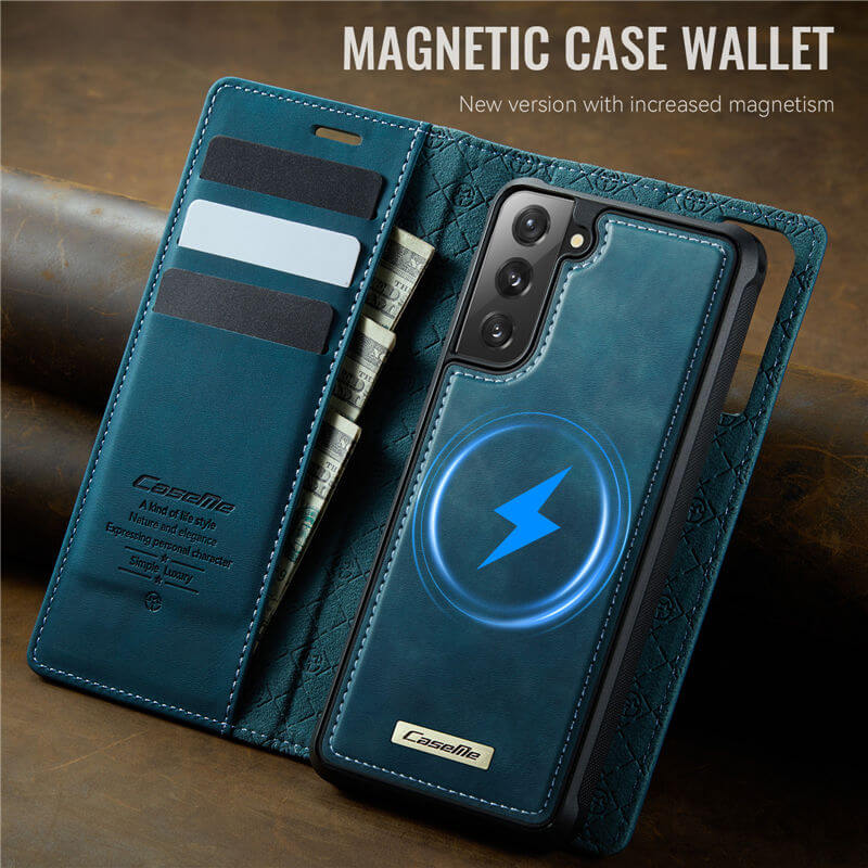 CaseMe Samsung Galaxy S21 Plus 2-in-1 Magnetic Wallet Case