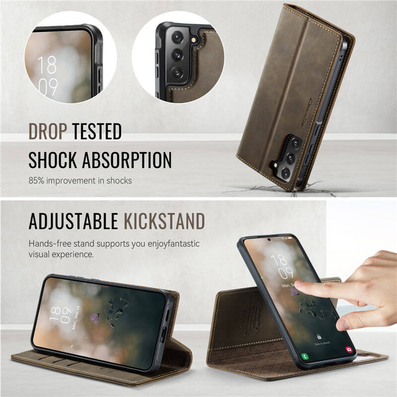 CaseMe Samsung Galaxy S21 2-in-1 Magnetic Wallet Case