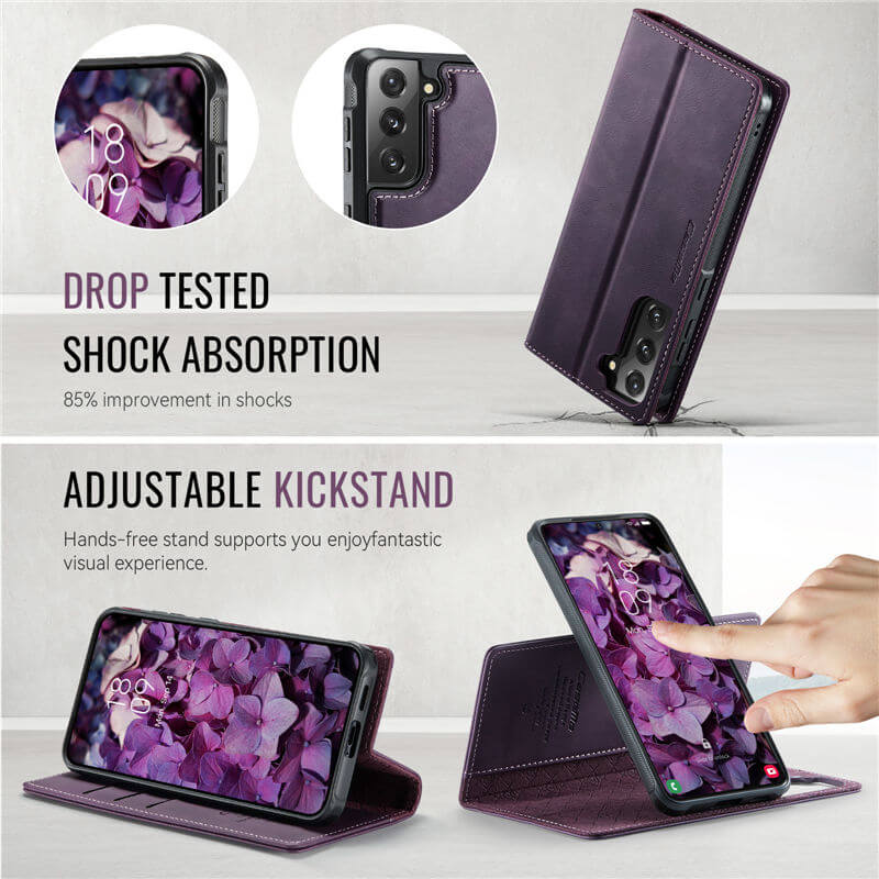 CaseMe Samsung Galaxy S21 Plus 2-in-1 Magnetic Wallet Case