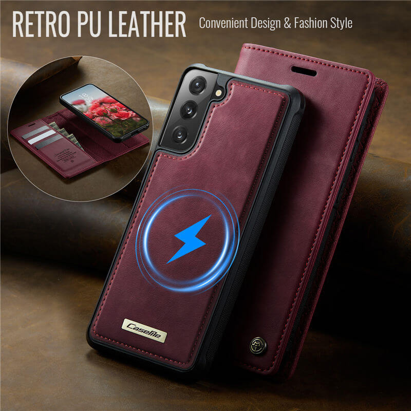 CaseMe Samsung Galaxy S21 Plus 2-in-1 Magnetic Wallet Case
