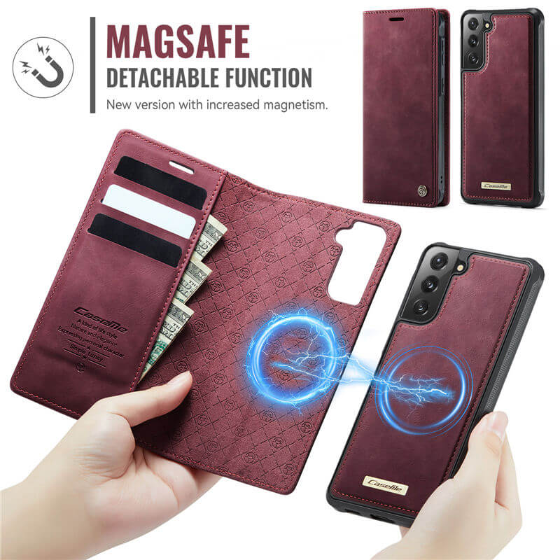 CaseMe Samsung Galaxy S21 Plus 2-in-1 Magnetic Wallet Case