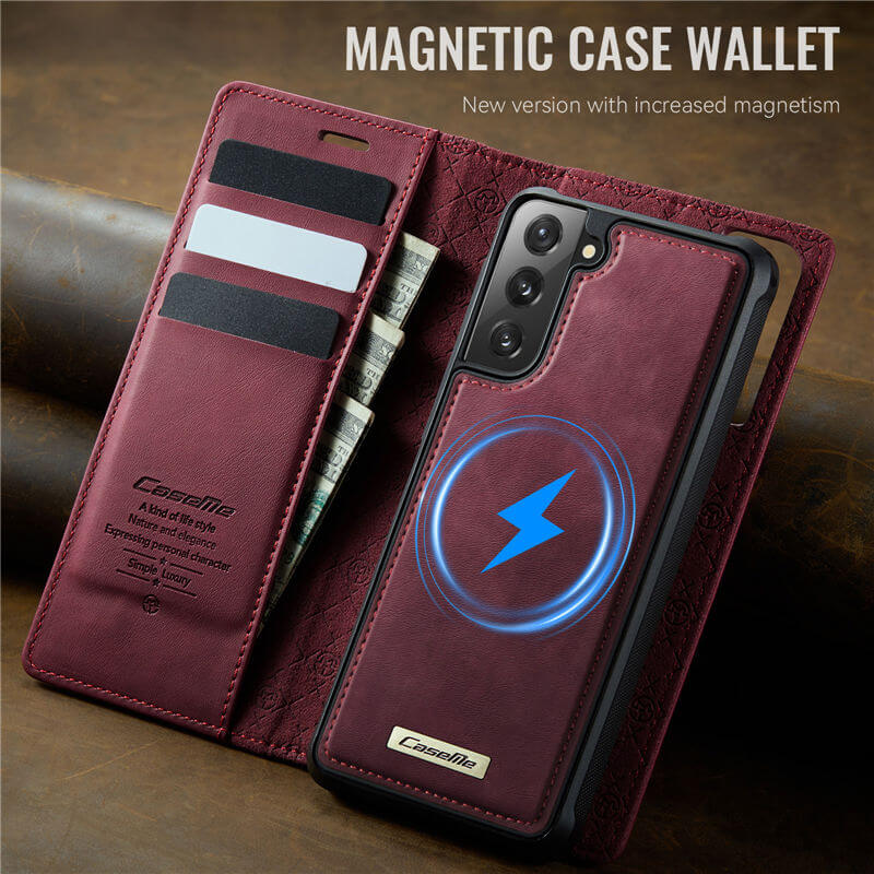 CaseMe Samsung Galaxy S21 Plus 2-in-1 Magnetic Wallet Case